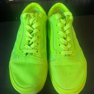Vans, old school, low, neon green, size 5